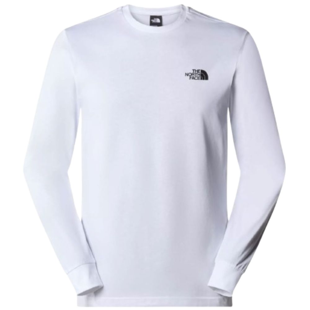 THE NORTH FACE MEN REDBOX TEE WHITE LONG-SLEEVE